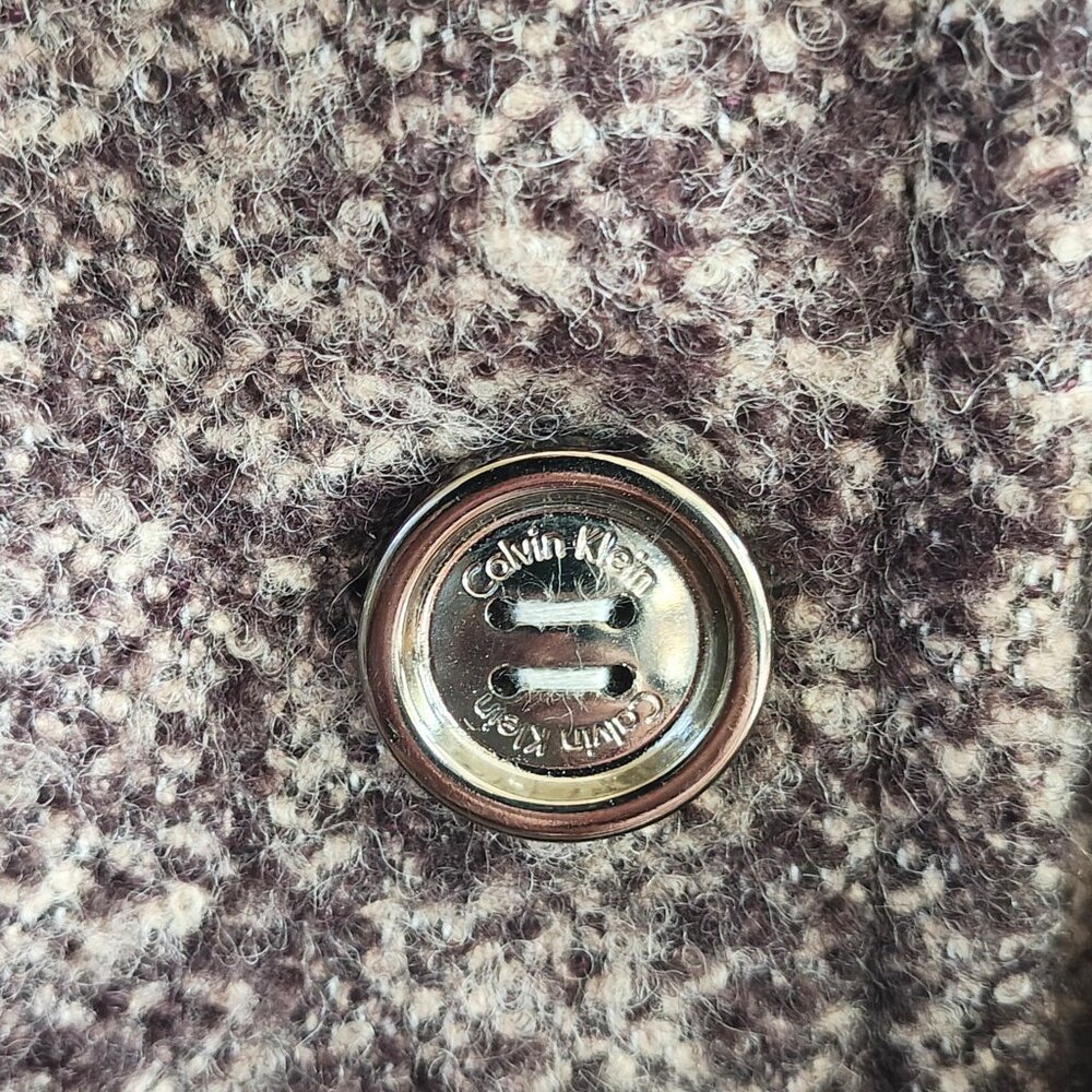 CALVIN KLEIN Tweed Trench Coat - Picture 8 of 11